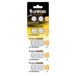 Uniross Alkaline-Coin Battery - LR1120 - AG8 LR55 Battery (10-pack) — Buy in Cyprus with Fast Delivery