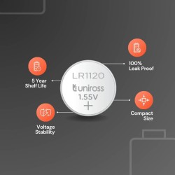 Uniross Alkaline-Coin Battery - LR1120 - AG8 LR55 Battery (10-pack) — Buy in Cyprus with Fast Delivery