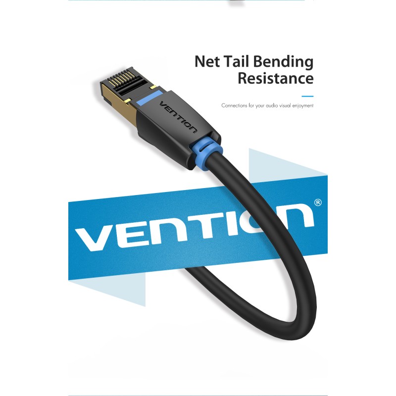 Vention Network Cable - IKABJ - CAT8 SFTP 5.0m Black — Buy in Cyprus with Fast Delivery