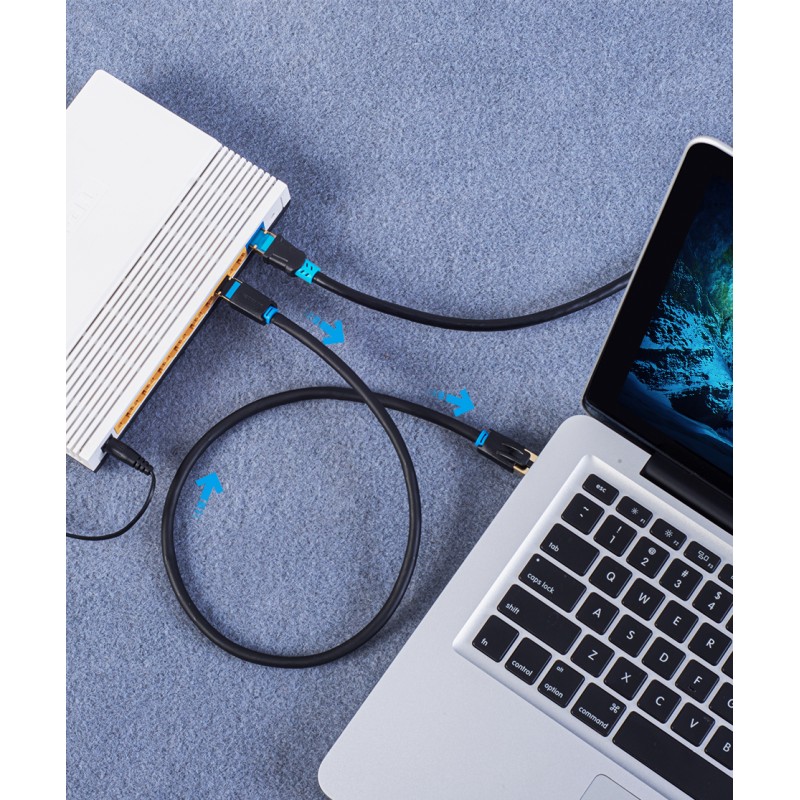 Vention Network Cable - IKABJ - CAT8 SFTP 5.0m Black — Buy in Cyprus with Fast Delivery