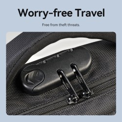 Vention Backpack - KRKB0 - 15.6'' Water-Repellent USB Charge & Lock Black — Buy in Cyprus with Fast Delivery