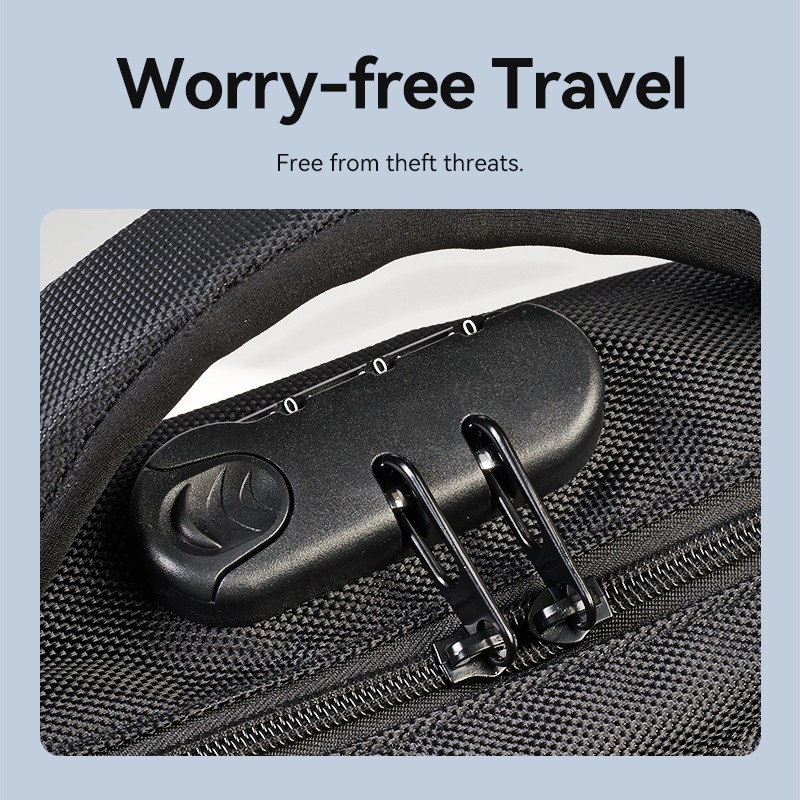 Vention Backpack - KRKB0 - 15.6'' Water-Repellent USB Charge & Lock Black — Buy in Cyprus with Fast Delivery