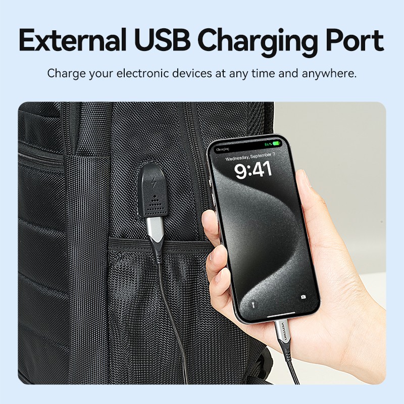 Vention Backpack - KRKB0 - 15.6'' Water-Repellent USB Charge & Lock Black — Buy in Cyprus with Fast Delivery