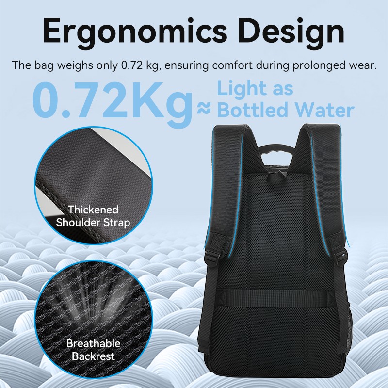 Vention Backpack - KRKB0 - 15.6'' Water-Repellent USB Charge & Lock Black — Buy in Cyprus with Fast Delivery