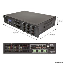Adastra A6 - 953.406UK - 3 x Independent Stereo Zones Amplifier 6x200W USB BT FM — Buy in Cyprus with Fast Delivery
