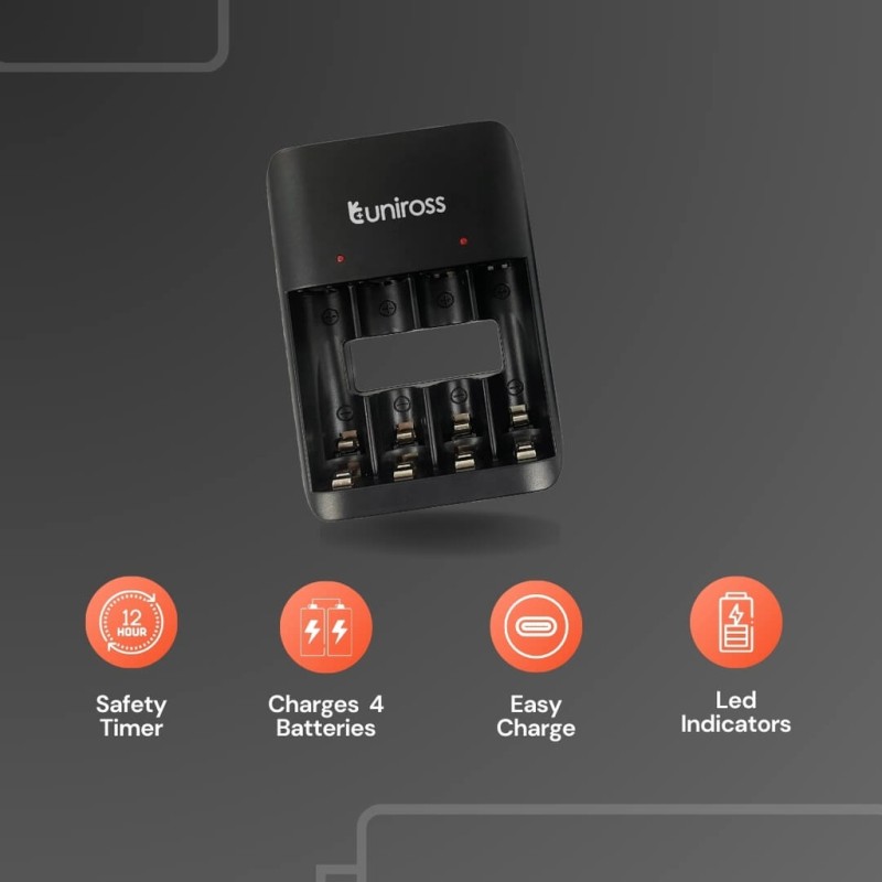 Uniross USB Charger - UCU010 - for AA AAA — Buy in Cyprus with Fast Delivery