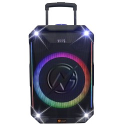 N-Gear Portable Karaoke Speaker - FLASH1540 - 15'' Portable Karaoke Speaker with 1x Wireless Mic LED Lights USB & BT