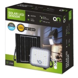 GBC ON LED Dimmable Solar Floodlight - with Panel, Remote Control & PIR - 1400 Lumens — Buy in Cyprus with Fast Delivery