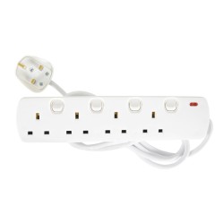 Mercury 4 Gang Switched Extension - 430.007UK - 2.0m — Buy in Cyprus with Fast Delivery