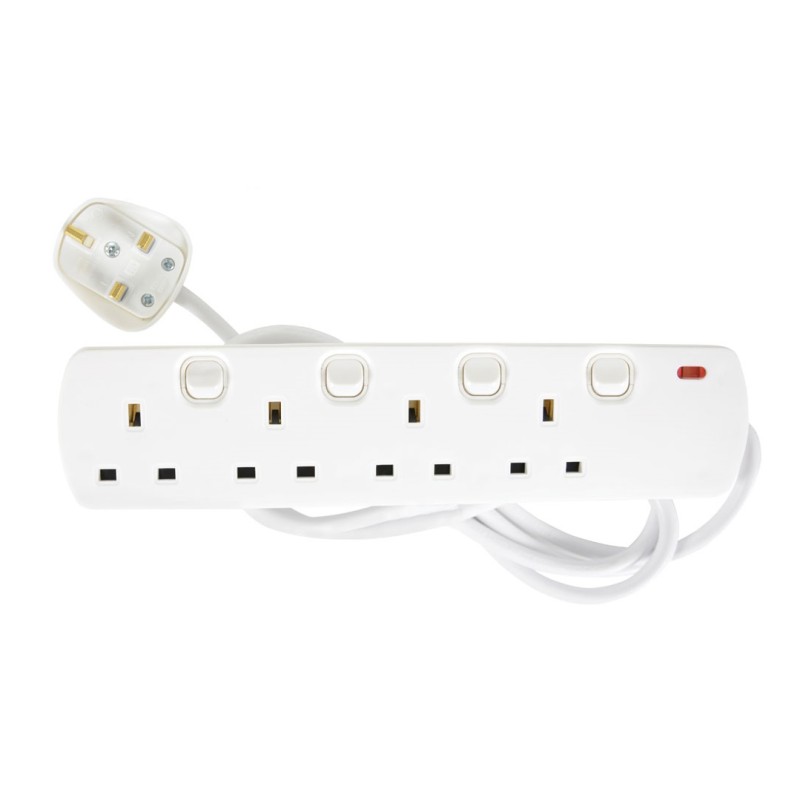 Mercury 4 Gang Switched Extension - 430.007UK - 2.0m — Buy in Cyprus with Fast Delivery