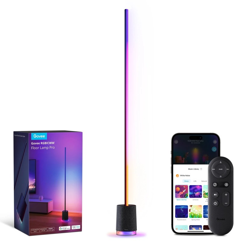 Govee Floor Lamp Pro Smart RGBICWW - H6079 - with Built-in Bluetooth Speaker — Buy in Cyprus with Fast Delivery