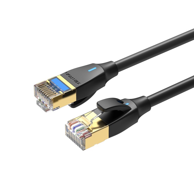 Vention NETWORK Cable - IKIBJ - CAT8 SFTP Slim 5.0m Black — Buy in Cyprus with Fast Delivery