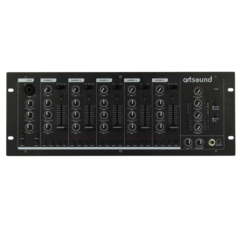 Artsound Audio Mixer - MIKS6.4 - Audio Mixer 6 Channels 4 zones — Buy in Cyprus with Fast Delivery