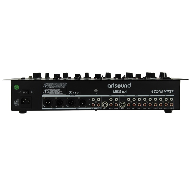 Artsound Audio Mixer - MIKS6.4 - Audio Mixer 6 Channels 4 zones — Buy in Cyprus with Fast Delivery