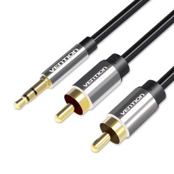 Vention AUDIO 3.5mm to 2RCA M-M Cable - BCFBL - Metal 10.0m — Buy in Cyprus with Fast Delivery