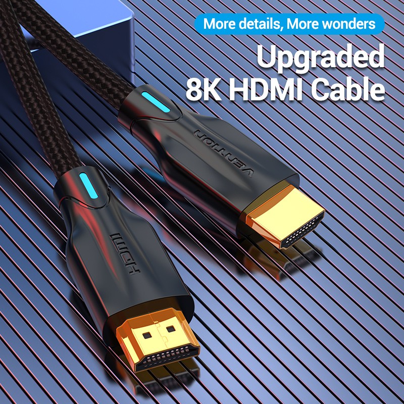 Vention HDMI Cable - AAUBG - 2.1 8K Braided 1.5m — Buy in Cyprus with Fast Delivery