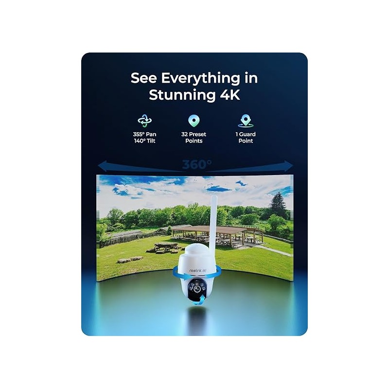 Reolink Outdoor 4G PTZ 4K Battery Camera - BP4G G440 - GO PT Ultra Outdoor 4G PTZ 4K Battery Camera