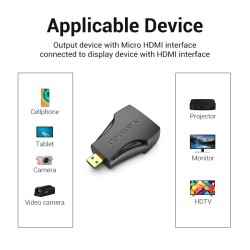 Vention HDMI Adaptor - AITB0 - Female to Micro HDMI Male — Buy in Cyprus with Fast Delivery