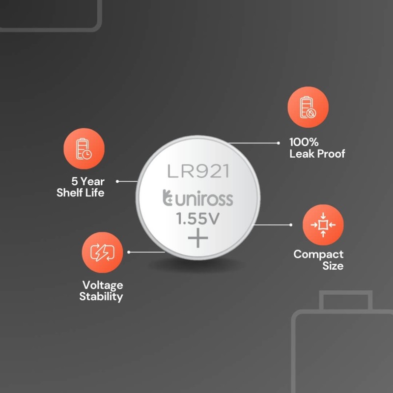 Uniross Alkaline-Coin Battery - LR921 AG6 LR69 - Battery (10pack) — Buy in Cyprus with Fast Delivery