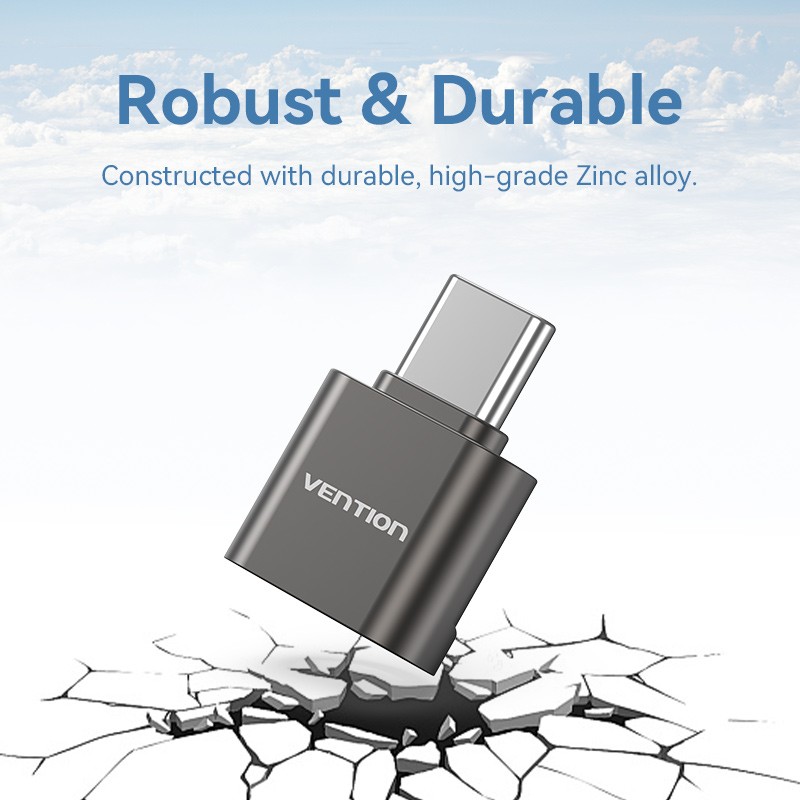 Vention Metal USB-C Card Reader for Micro SD Cards - CLMH0 - Metal USB-C Card Reader for Micro SD Cards
