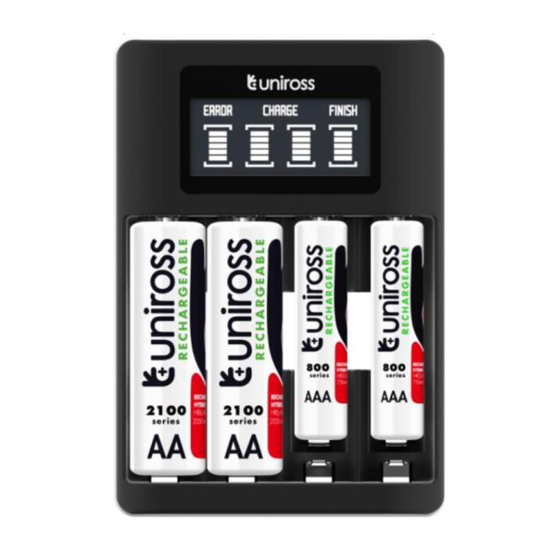 Uniross USB Charger - UCU002 - Fast 2hr USB Charger for AA AAA With LCD Screen — Buy in Cyprus with Fast Delivery