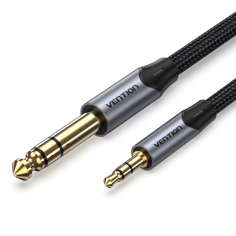 Vention AUDIO - BAUHJ - 3.5mm to 6.3mm M-M TRS Cable Braided Alum 5.0m — Buy in Cyprus with Fast Delivery