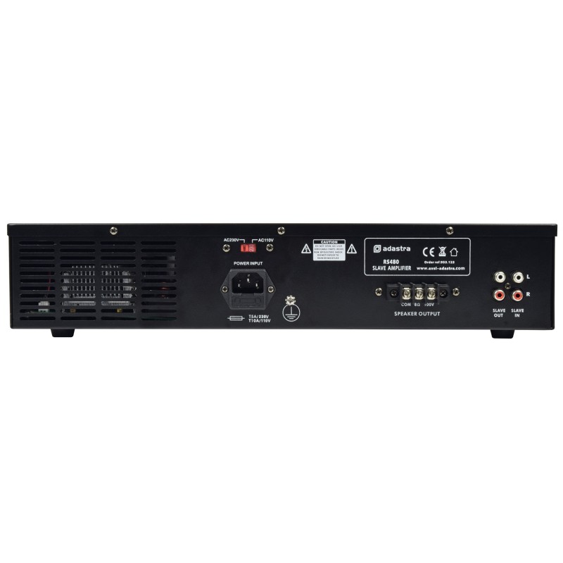 Adastra Slave Amplifier - RS480 - 100V Slave Amplifier 480W 953.123UK — Buy in Cyprus with Fast Delivery