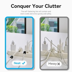 Vention Cable Organiser Hook & Loop Cable Tie - KAOB0-10 - 180mm 10 Pcs — Buy in Cyprus with Fast Delivery