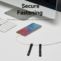 Vention Cable Organiser Hook & Loop Cable Tie - KAOB0-10 - 180mm 10 Pcs — Buy in Cyprus with Fast Delivery