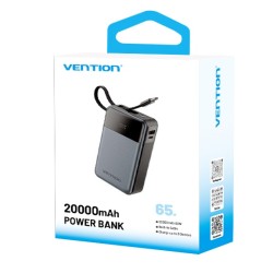 Vention Powerbank - FHYB0 - Powerbank 20000mAh 65W Built-in USB-C — Buy in Cyprus with Fast Delivery