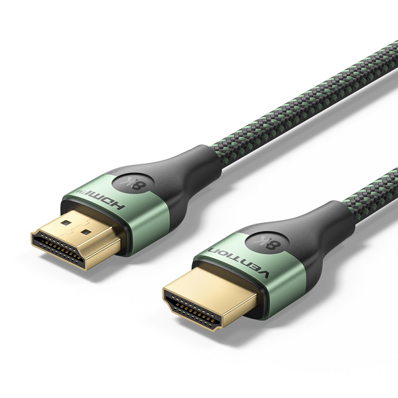 Vention HDMI Cable 2.1 8K60Hz Braided Ultra Thin 2.0m - ALOGH - HDMI Cable 2.1 8K60Hz Braided Ultra Thin 2.0m