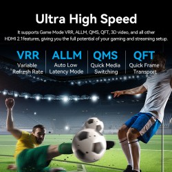 Vention HDMI Cable 2.1 8K60Hz Braided Ultra Thin 2.0m - ALOGH - HDMI Cable 2.1 8K60Hz Braided Ultra Thin 2.0m