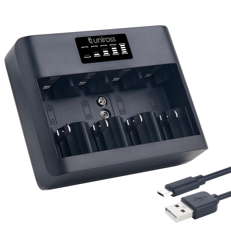 Uniross Fast 2hr USB Charger for AA AAA C D 9V - UCU008 - Fast 2hr USB Charger for AA AAA C D 9V
