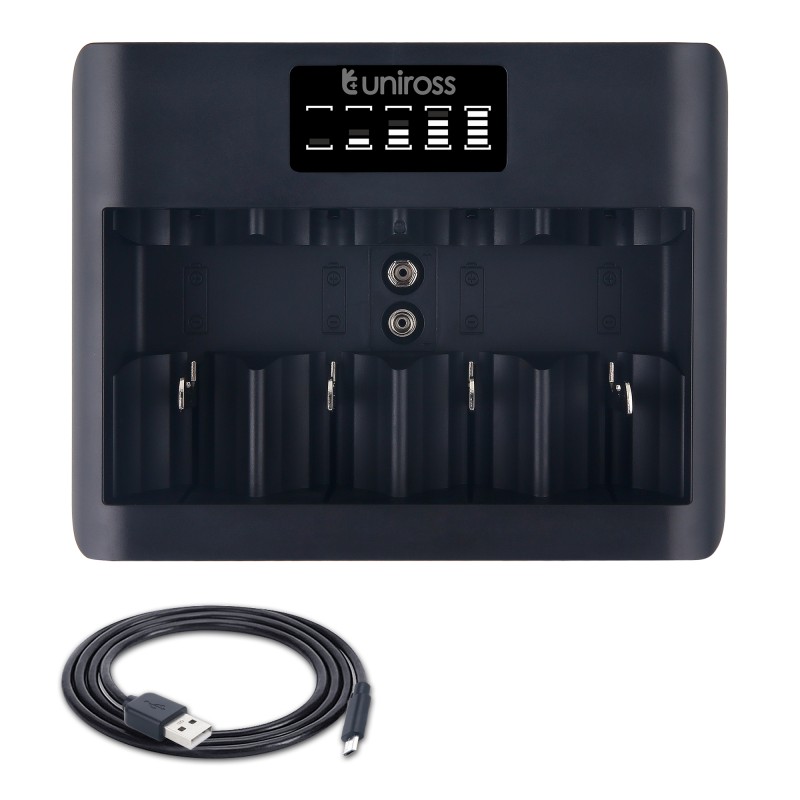 Uniross Fast 2hr USB Charger for AA AAA C D 9V - UCU008 - Fast 2hr USB Charger for AA AAA C D 9V