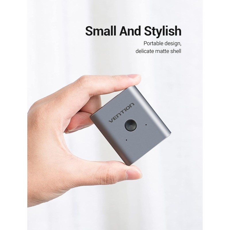 Vention HDMI Switch - AFUH0 - 2-Port 4K 2.0 Bi-Directional Metal — Buy in Cyprus with Fast Delivery