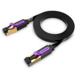 Vention NETWORK Cable - ICABQ - CAT7 Flat 20.0m Black — Buy in Cyprus with Fast Delivery