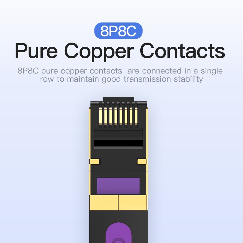 Vention NETWORK Cable - ICABQ - CAT7 Flat 20.0m Black — Buy in Cyprus with Fast Delivery