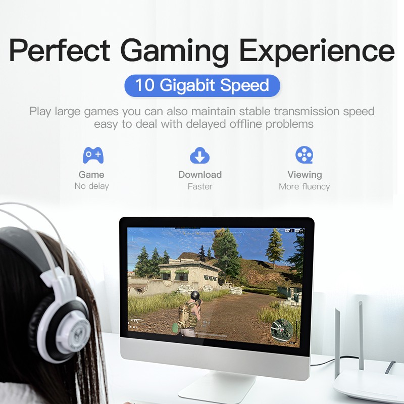 Vention NETWORK Cable - ICABQ - CAT7 Flat 20.0m Black — Buy in Cyprus with Fast Delivery