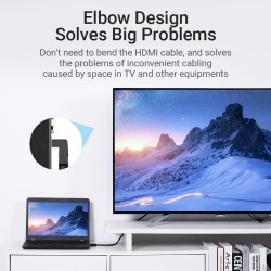 Vention HDMI Cable - AARBH - Right Angle 90 Degrees 2.0m — Buy in Cyprus with Fast Delivery