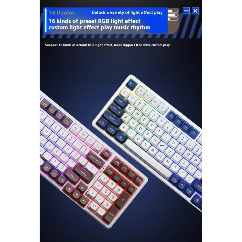 Thunderobot GASKET Mechanical Keyboard - K98 - Trimode 2.4GHz-BT-USBC 99 Red Switch Keys — Buy in Cyprus with Fast Delivery