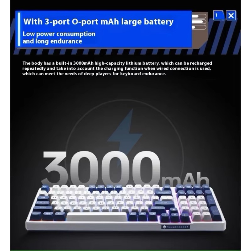 Thunderobot GASKET Mechanical Keyboard - K98 - Trimode 2.4GHz-BT-USBC 99 Red Switch Keys — Buy in Cyprus with Fast Delivery