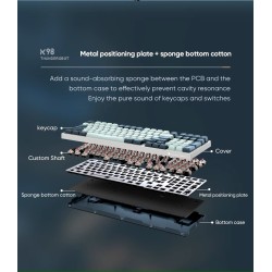 Thunderobot GASKET Mechanical Keyboard - K98 - Trimode 2.4GHz-BT-USBC 99 Red Switch Keys — Buy in Cyprus with Fast Delivery
