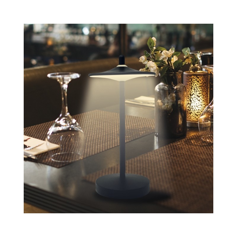 KELU SAKE Aluminium Lamp - USB-C Rechargeable, IP44, 130LM, Anthracite — Buy in Cyprus with Fast Delivery