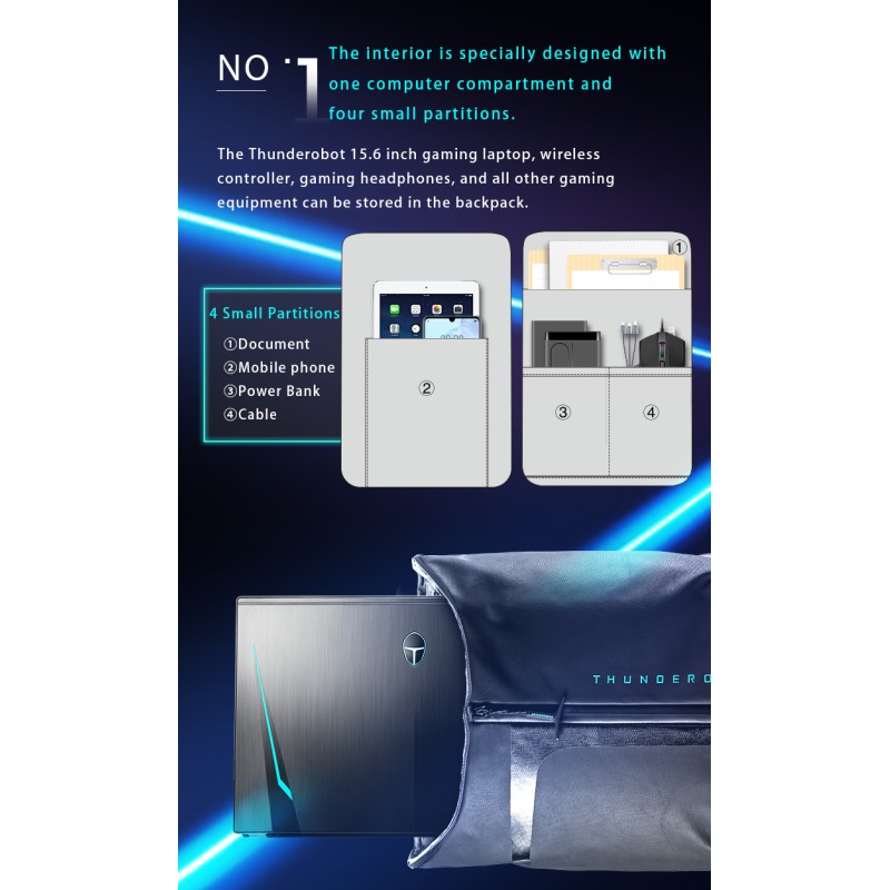 Thunderobot Dark Warrior Laptop Backpack - 15 6 — Buy in Cyprus with Fast Delivery