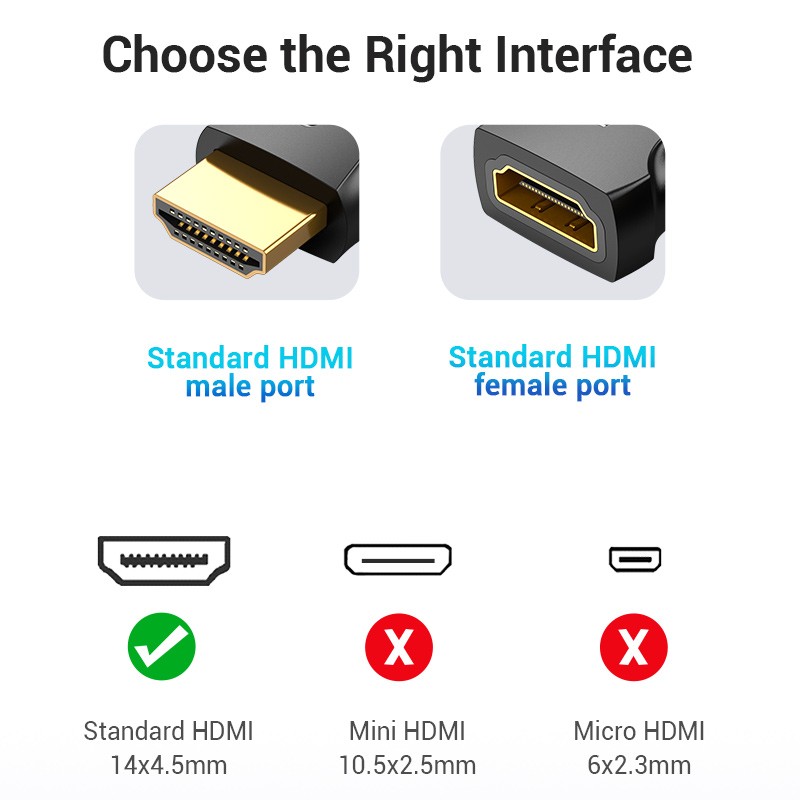 Vention HDMI Adaptor - AIMB0 - HDMI Adaptor Male to Female 4K60Hz — Buy in Cyprus with Fast Delivery