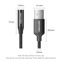 Vention Audio Converter USB-A to 1x3.5mm 1.0m Cable - CVEBF - Braided — Buy in Cyprus with Fast Delivery