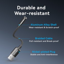 Vention Audio Converter USB-A to 1x3.5mm 1.0m Cable - CVEBF - Braided — Buy in Cyprus with Fast Delivery