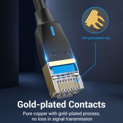 Vention Network Cable CAT8 SFTP Slim 2.0m Black - IKIBH - CAT8 SFTP Slim 2.0m Black — Buy in Cyprus with Fast Delivery