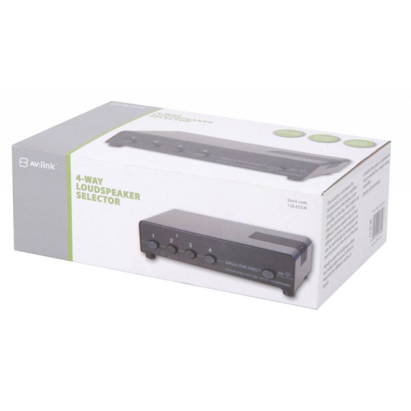 AV:Link 1:4 Speaker Switch - 128.425UK - with protection — Buy in Cyprus with Fast Delivery