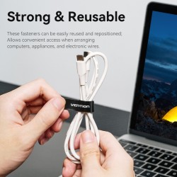 Vention Cable Organiser Hook & Loop Cable Tie - KANB0-10 - 120mm, 10 Pcs — Buy in Cyprus with Fast Delivery